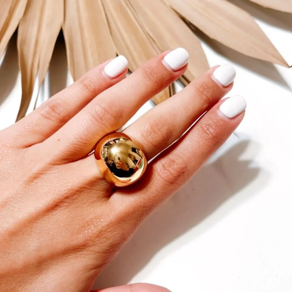 Minimalist gold ring #1038 - Picture 2 of 3